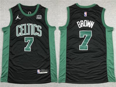 Boston Celtics #7 Jaylen Brown 2020-21 Black Statement Swingman Jersey